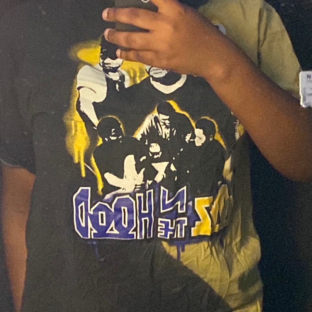 Black & Yellow Boys In The Hood Graphic Tee
